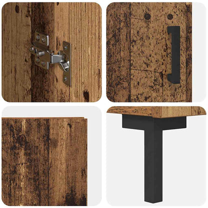 vidaXL Highboard Altholz 34,5 x 34 x 180 cm Holzwerkstoff
