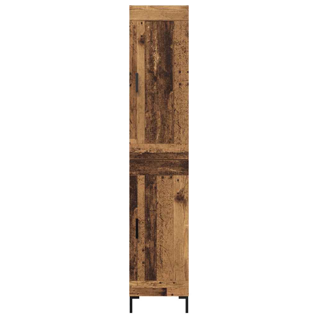 vidaXL Highboard Altholz 34,5 x 34 x 180 cm Holzwerkstoff
