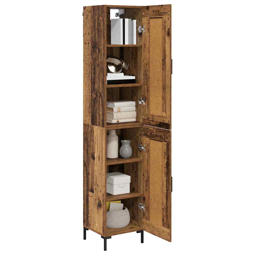 vidaXL Highboard Altholz 34,5 x 34 x 180 cm Holzwerkstoff
