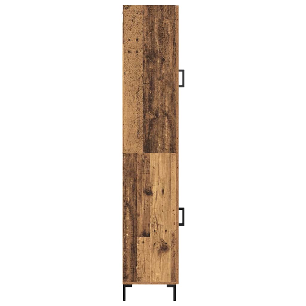 vidaXL Highboard Altholz 34,5 x 34 x 180 cm Holzwerkstoff