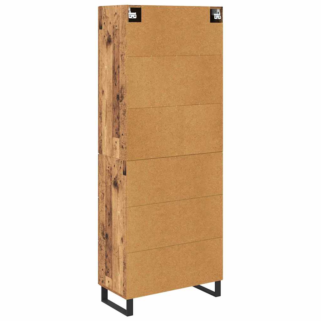 vidaXL Highboard mit Schubladen 2 pcs Altholz 69,5 x 34 x 180 cm
