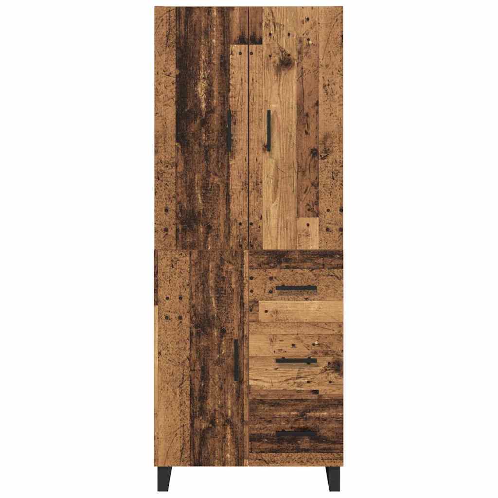vidaXL Highboard mit Schubladen 2 pcs Altholz 69,5 x 34 x 180 cm