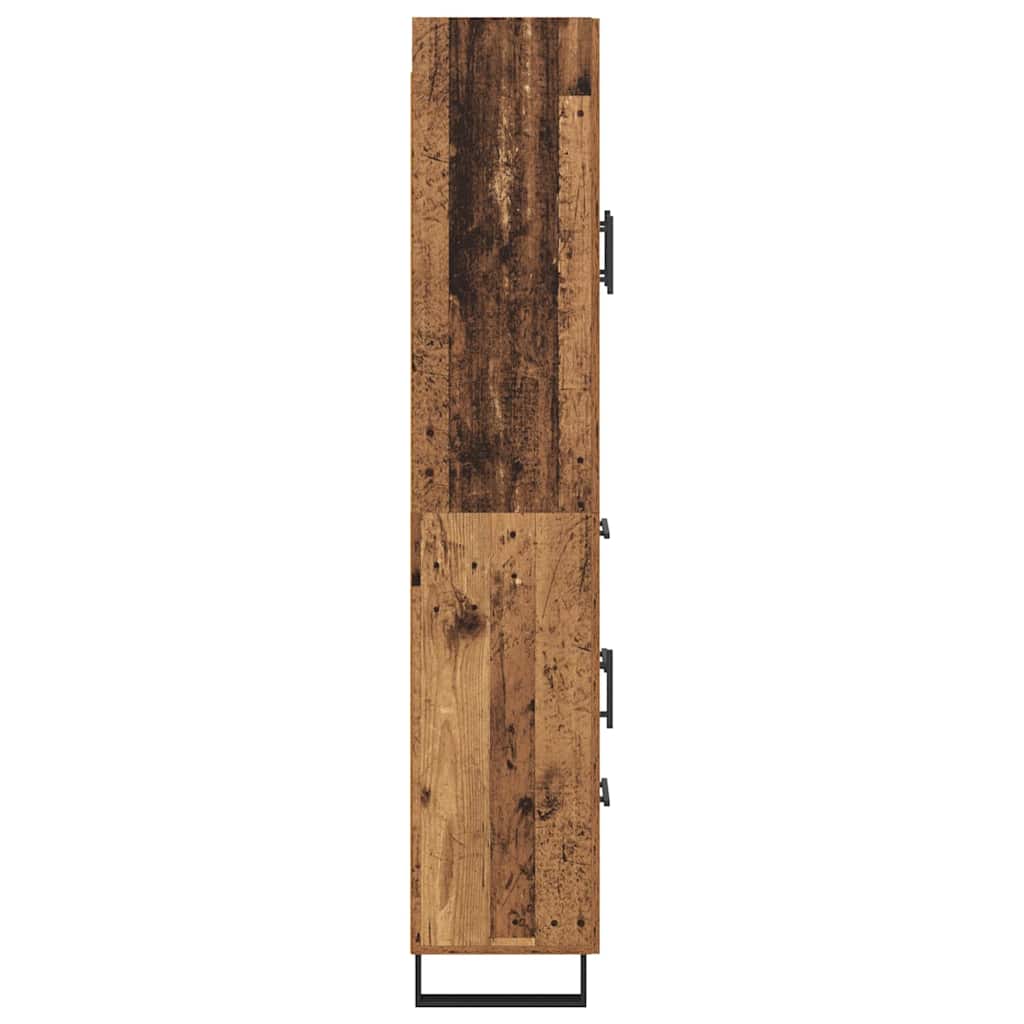 vidaXL Highboard mit Schubladen 2 pcs Altholz 69,5 x 34 x 180 cm