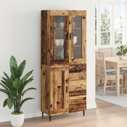 Highboard mit Schubladen 2 pcs Altholz Holzwerkstoff