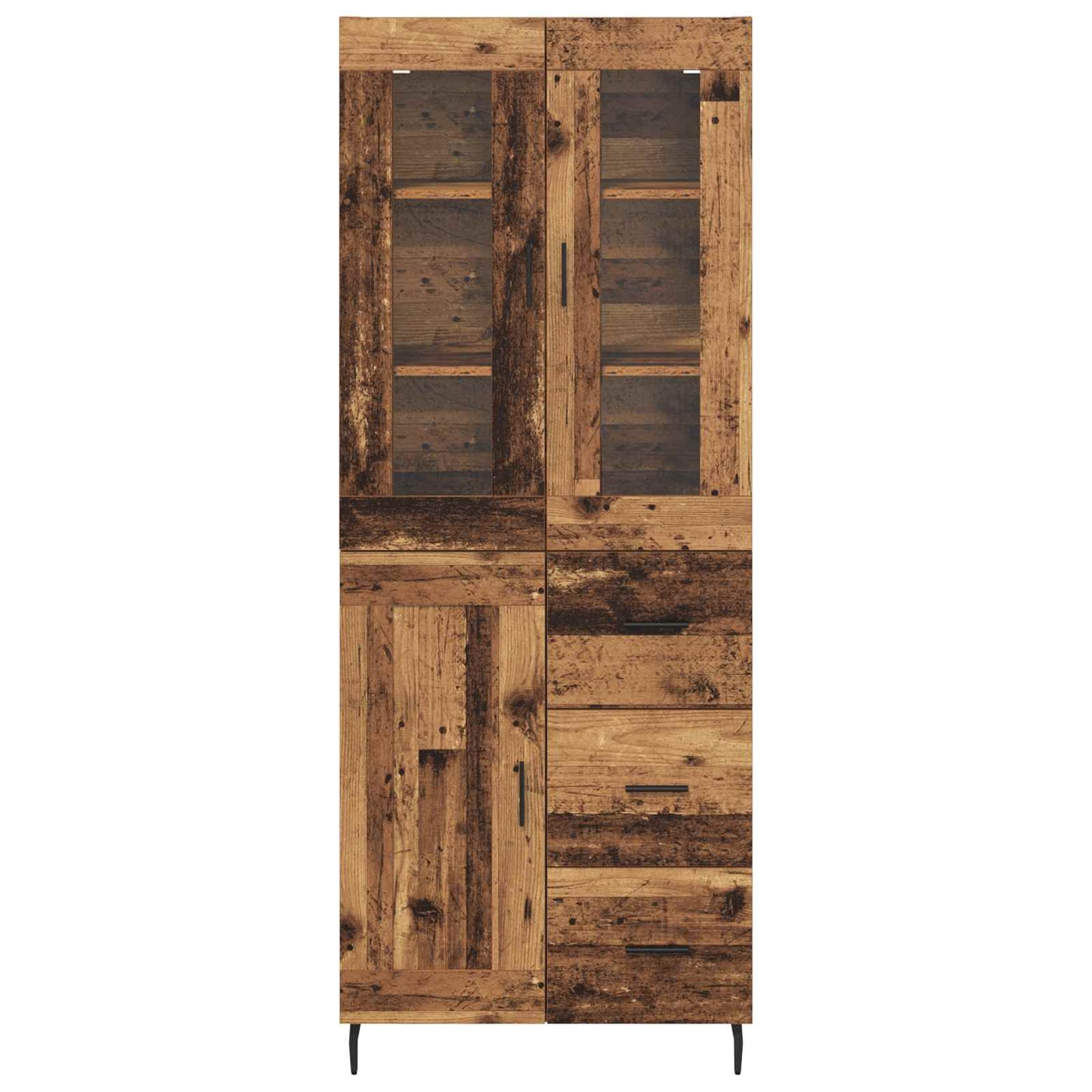 Highboard mit Schubladen 2 pcs Altholz Holzwerkstoff