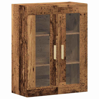 vidaXL Highboard Altholz 69,5 x 34 x 180 cm Engineered Wood und Glas