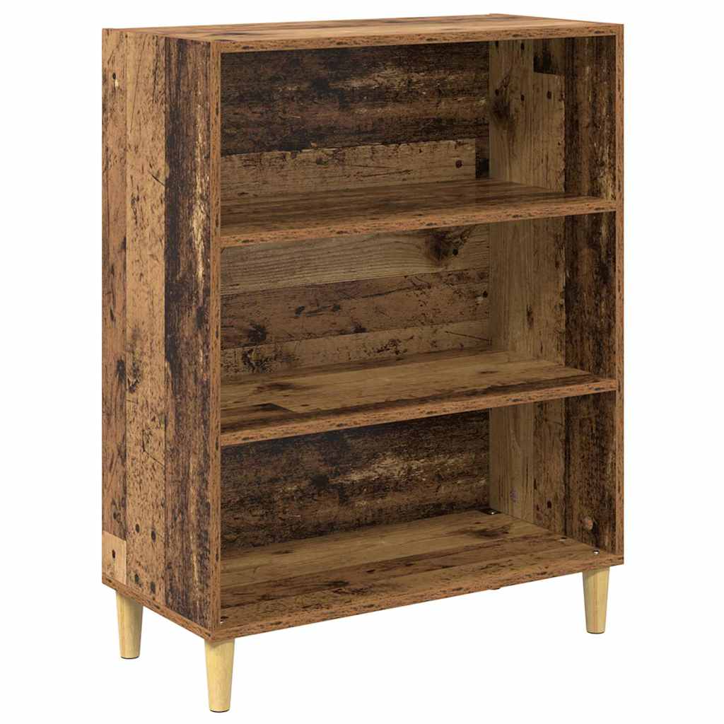 vidaXL Highboard Altholz 69,5 x 34 x 180 cm Engineered Wood und Glas