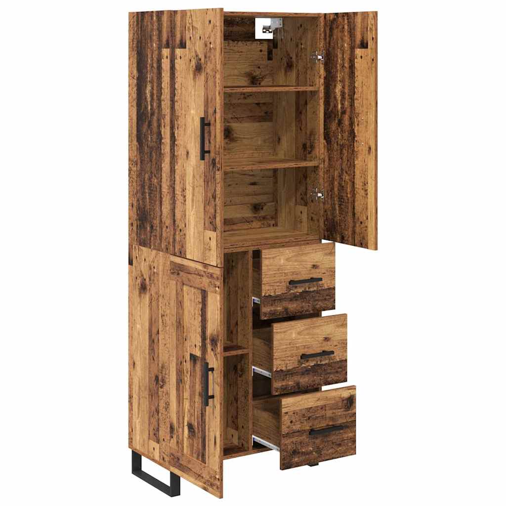 Highboard mit Schubladen 2 pcs Altholz 69,5 x 34 x 180 cm