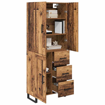 Highboard mit Schubladen 2 pcs Altholz 69,5 x 34 x 180 cm