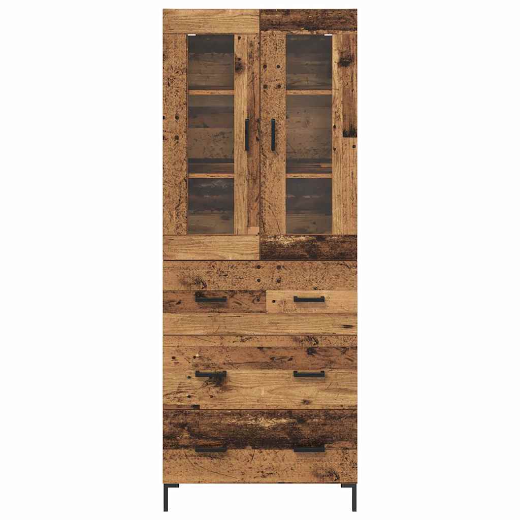 Highboard mit Schubladen 2 pcs Altholz Holzwerkstoff