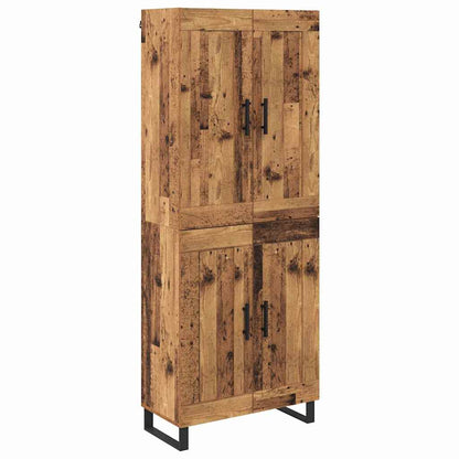 Highboard Altholz 69,5 x 34 x 180 cm Holzwerkstoff