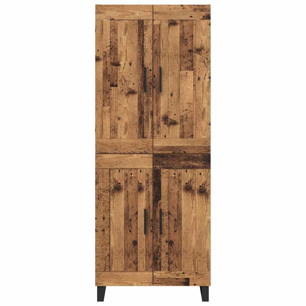 Highboard Altholz 69,5 x 34 x 180 cm Holzwerkstoff