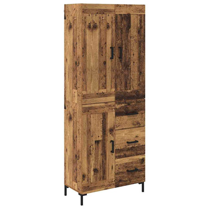 Highboard mit Schubladen 2 pcs Altholz Holzwerkstoff