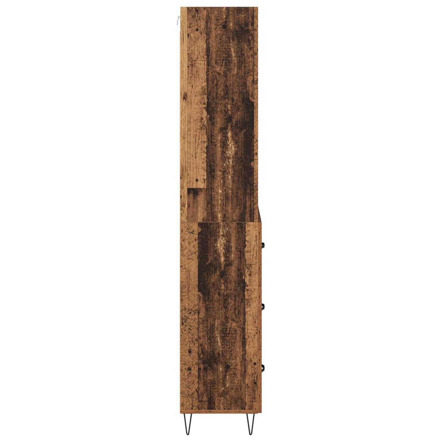 vidaXL Buffet haut avec tiroirs 2 pcs Bois de récupération Bois d'ingénierie