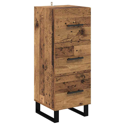 vidaXL Highboard Altholz 34,5 x 34 x 180 cm Holzwerkstoff