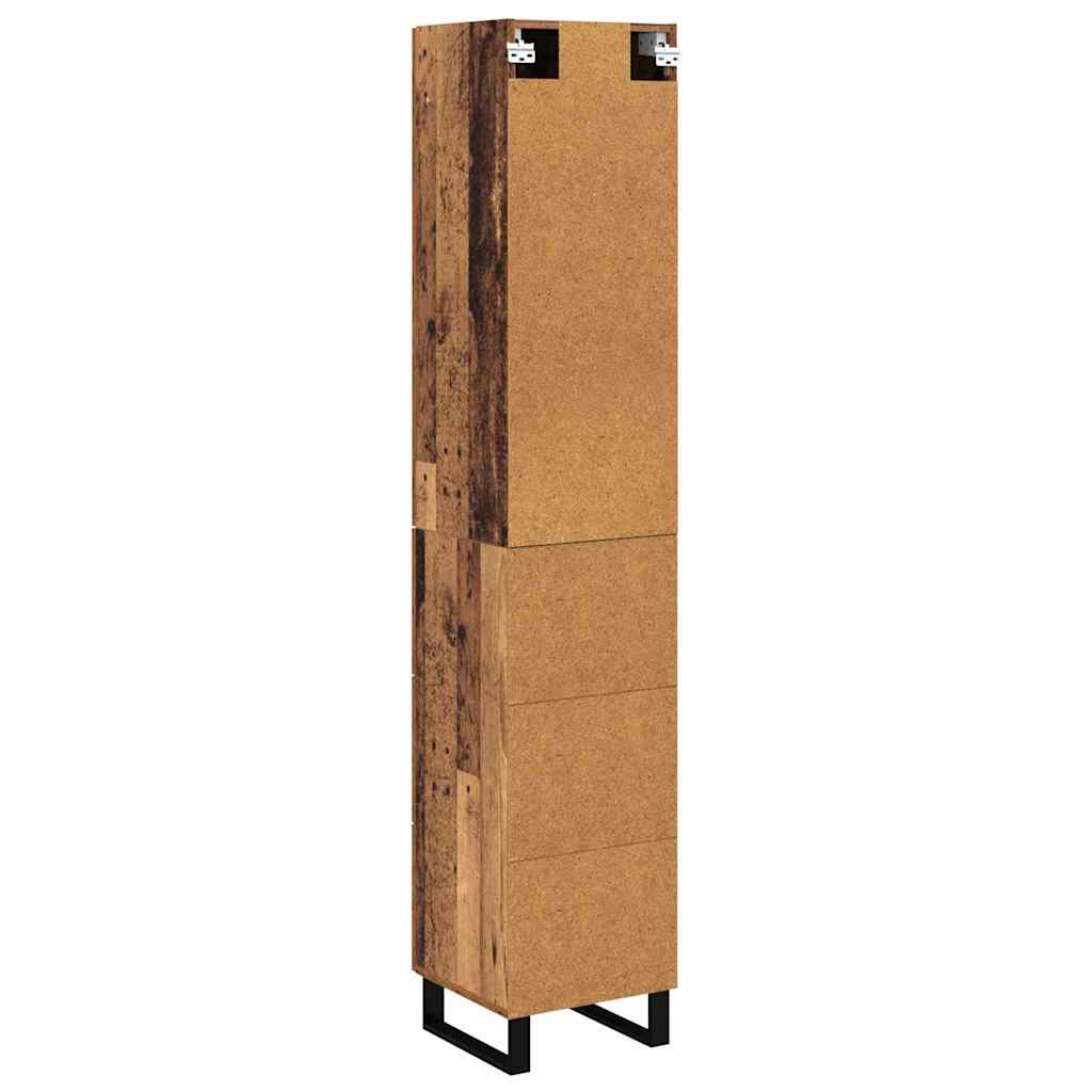 vidaXL Highboard Altholz 34,5 x 34 x 180 cm Holzwerkstoff
