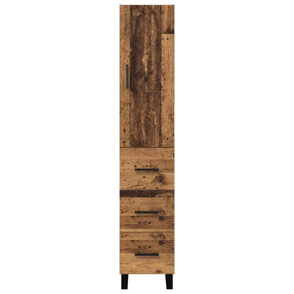 vidaXL Highboard Altholz 34,5 x 34 x 180 cm Holzwerkstoff