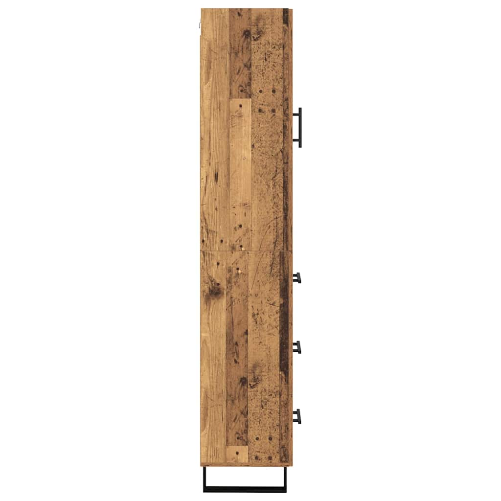 vidaXL Highboard Altholz 34,5 x 34 x 180 cm Holzwerkstoff
