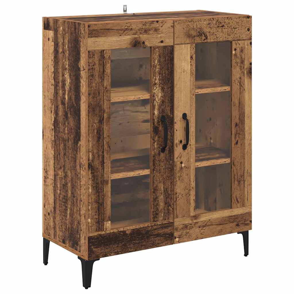 vidaXL Highboard Wandmontiert Altholz 69,5 x 34 x 180 cm Holzwerkstoff