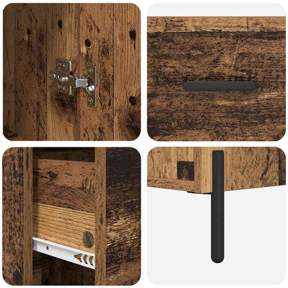vidaXL Highboard Altholz 34,5 x 34 x 180 cm Holzwerkstoff