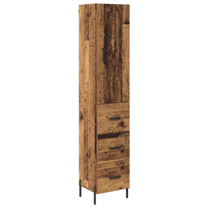 vidaXL Highboard Altholz 34,5 x 34 x 180 cm Holzwerkstoff
