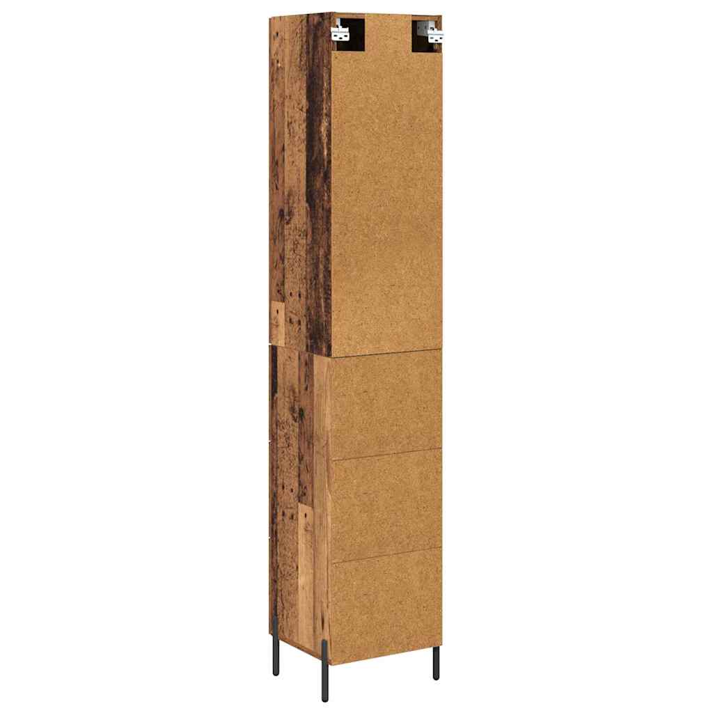 vidaXL Highboard Altholz 34,5 x 34 x 180 cm Holzwerkstoff