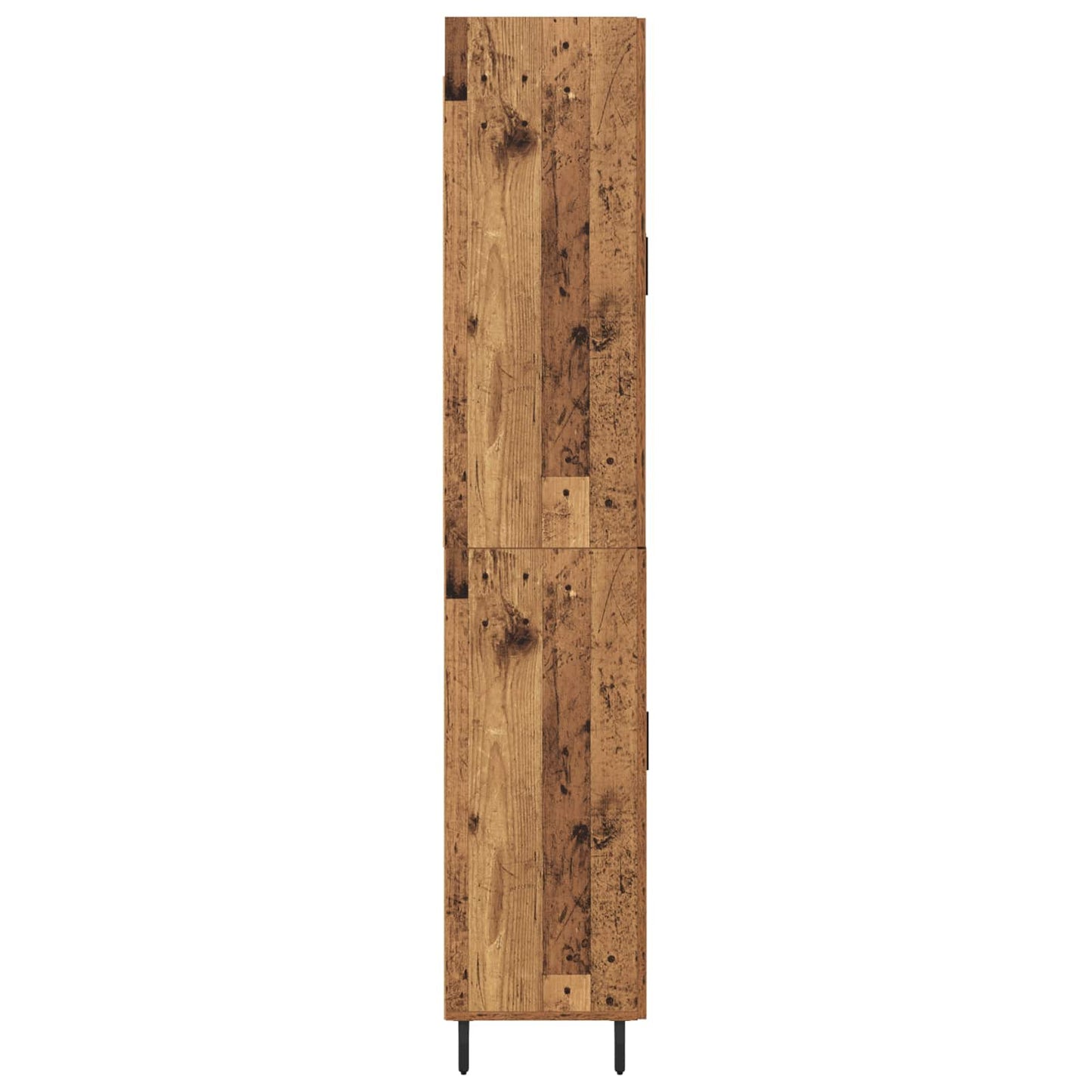 vidaXL Highboard avec tiroirs 2 pcs Bois de récupération Bois d'ingénierie et verre