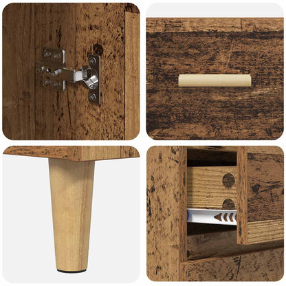 vidaXL Meuble haut en bois de récupération 69,5 x 32,5 x 180 cm, bois d'ingénierie