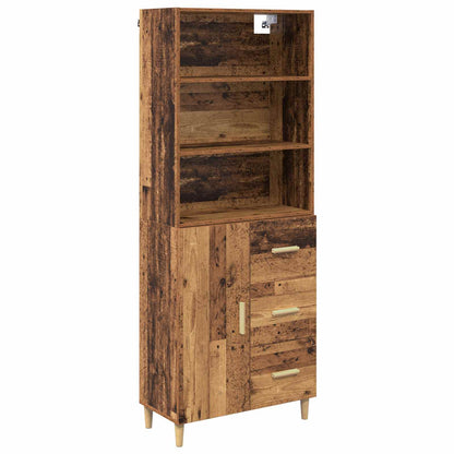 vidaXL Meuble haut en bois de récupération 69,5 x 32,5 x 180 cm, bois d'ingénierie