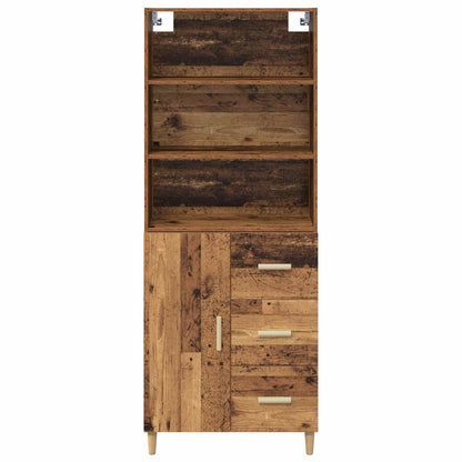 vidaXL Meuble haut en bois de récupération 69,5 x 32,5 x 180 cm, bois d'ingénierie