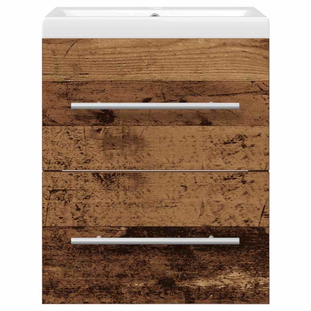 vidaXL Waschbeckenschrank mit Schubladen Braun 42 x 39 x 52 cm