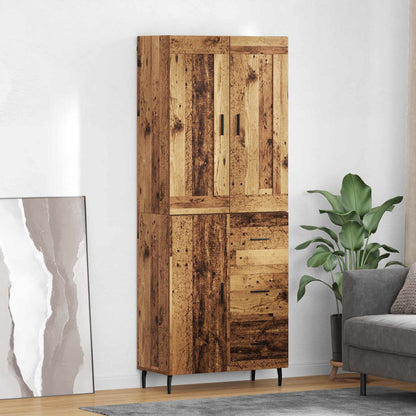 Highboard mit Schubladen 2 pcs Altholz Holzwerkstoff