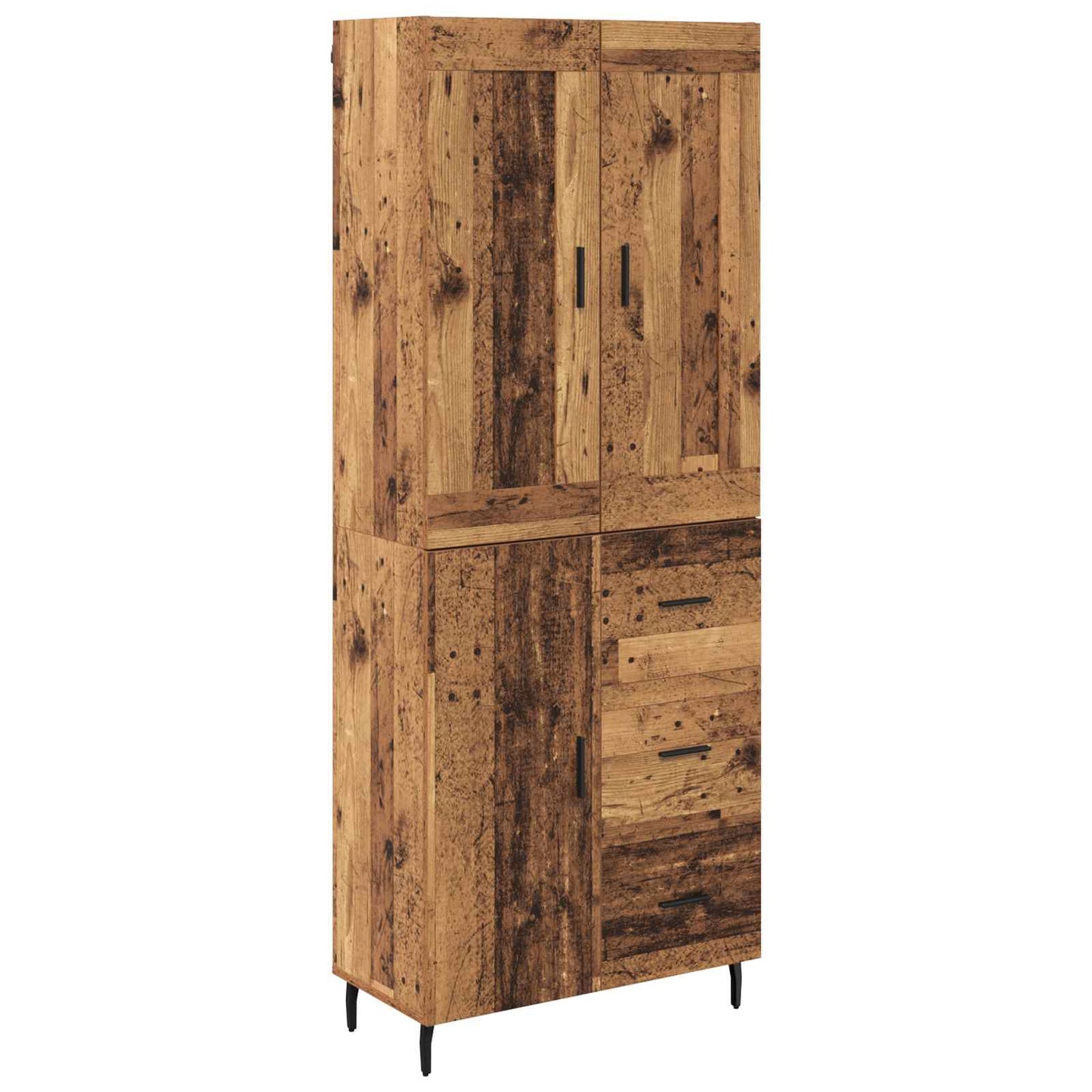Highboard mit Schubladen 2 pcs Altholz Holzwerkstoff
