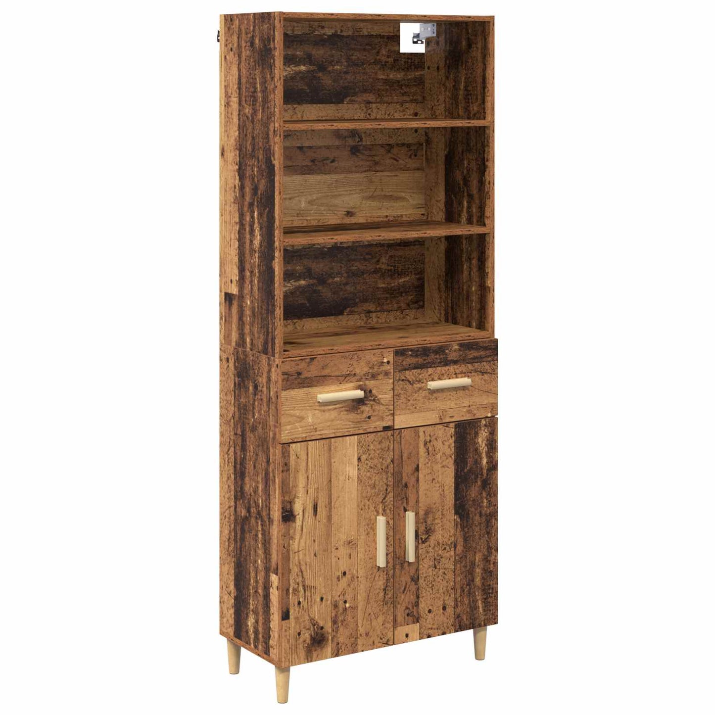 vidaXL Meuble haut en bois de récupération 69,5 x 32,5 x 180 cm, bois d'ingénierie