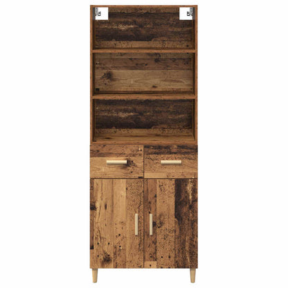 vidaXL Meuble haut en bois de récupération 69,5 x 32,5 x 180 cm, bois d'ingénierie