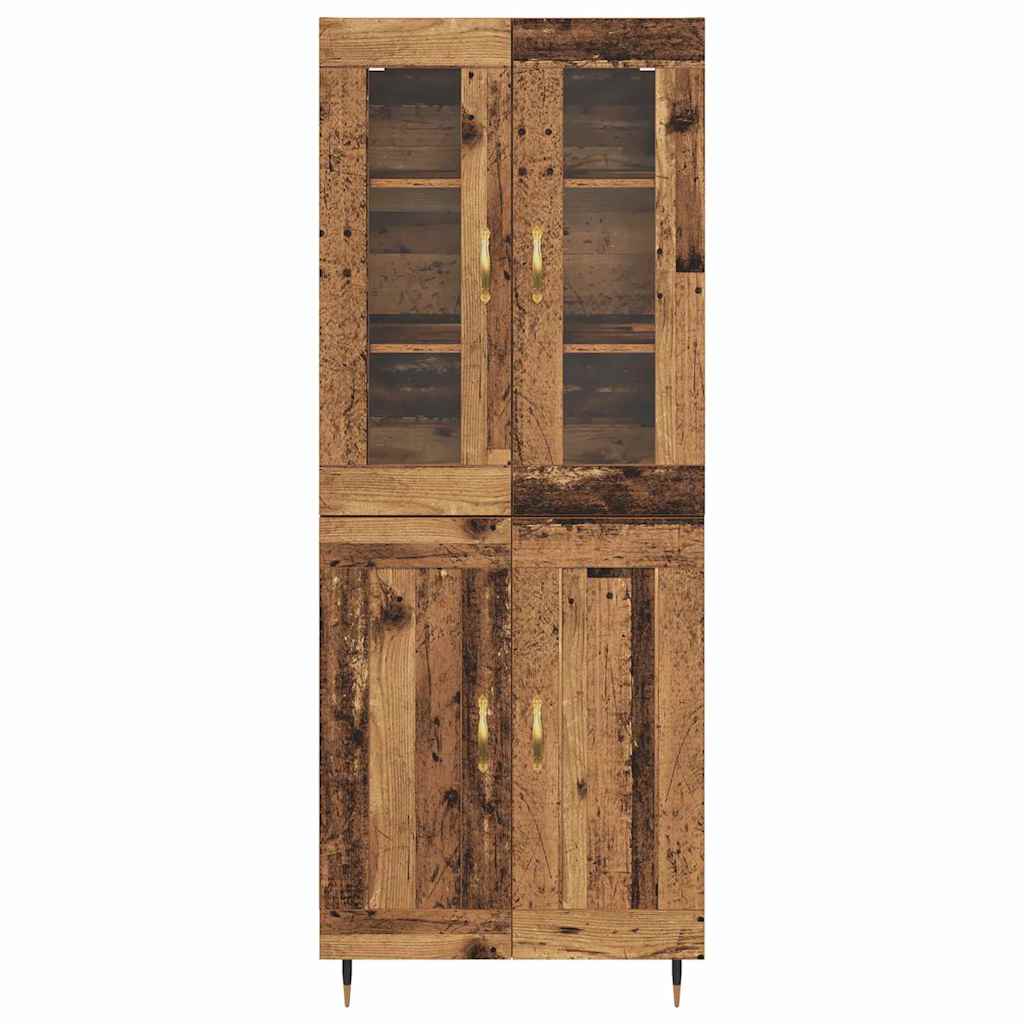 vidaXL Highboard 2 pcs Altholz Holzwerkstoff