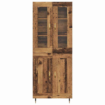 vidaXL Highboard 2 pcs Altholz Holzwerkstoff