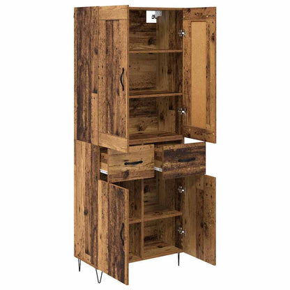 vidaXL Highboard Altholz 69,5 x 34 x 180 cm Holzwerkstoff