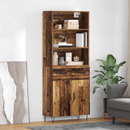 Highboard mit Schubladen 2 pcs Altholz Holzwerkstoff
