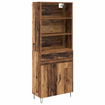 vidaXL Buffet haut avec tiroirs 2 pcs Bois de récupération Bois d'ingénierie