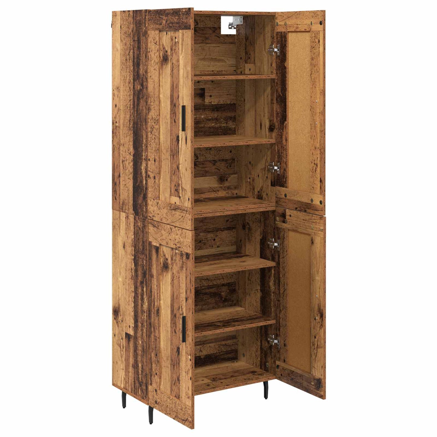vidaXL Highboard 2 pcs Altholz Holzwerkstoff