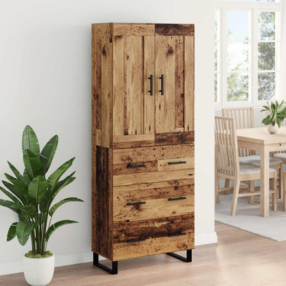 vidaXL Highboard Altholz 69,5 x 34 x 180 cm Holzwerkstoff
