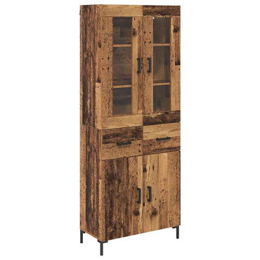 vidaXL Buffet haut avec tiroirs 2 pcs Bois de récupération Bois d'ingénierie