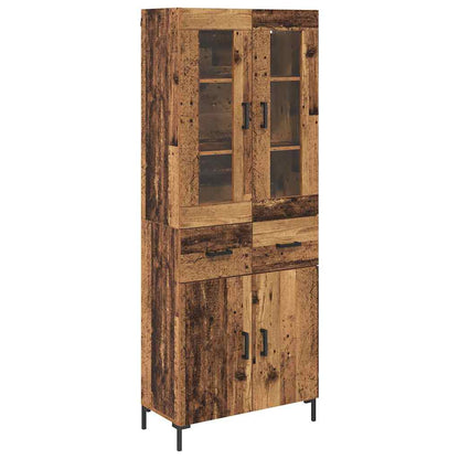 vidaXL Buffet haut avec tiroirs 2 pcs Bois de récupération Bois d'ingénierie