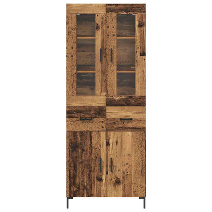 vidaXL Buffet haut avec tiroirs 2 pcs Bois de récupération Bois d'ingénierie