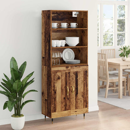 vidaXL Highboard Altholz 69,5 x 34 x 180 cm Holzwerkstoff
