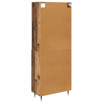 vidaXL Highboard Altholz 69,5 x 34 x 180 cm Holzwerkstoff