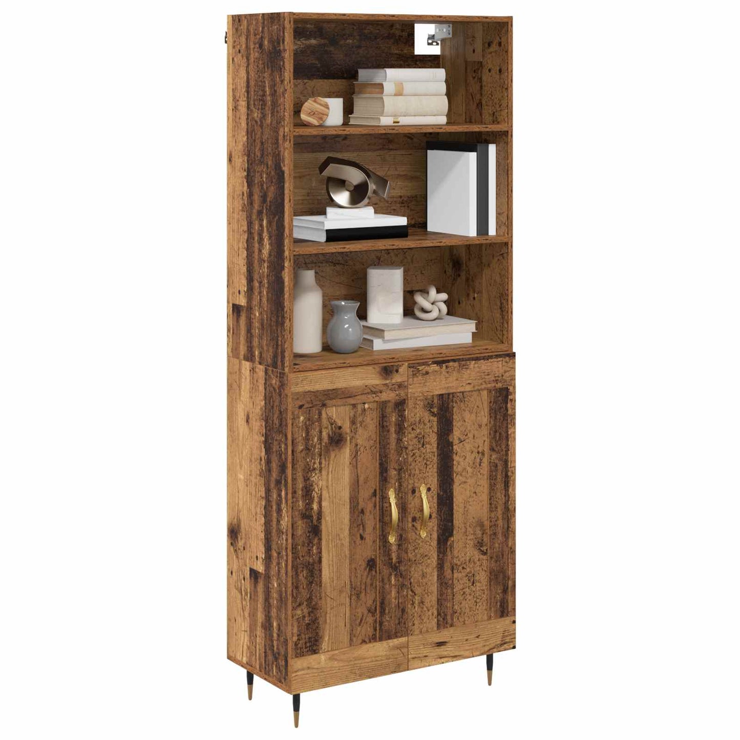 vidaXL Highboard Altholz 69,5 x 34 x 180 cm Holzwerkstoff
