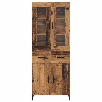 vidaXL Highboard Wandmontiert Altholz 69,5 x 34 x 180 cm Holzwerkstoff