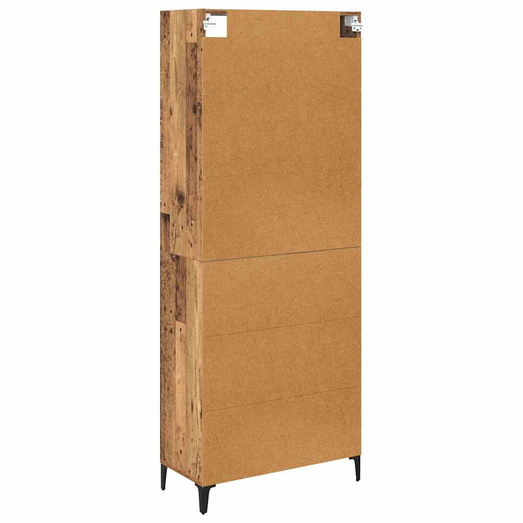 vidaXL Highboard Altholz 69,5 x 34 x 180 cm Holzwerkstoff